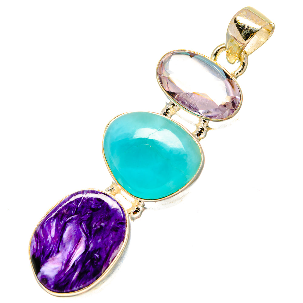 Charoite Pendants handcrafted by Ana Silver Co - PD16739