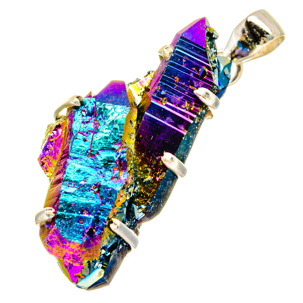 Titanium Sunshine Druzy Pendants handcrafted by Ana Silver Co - PD16745