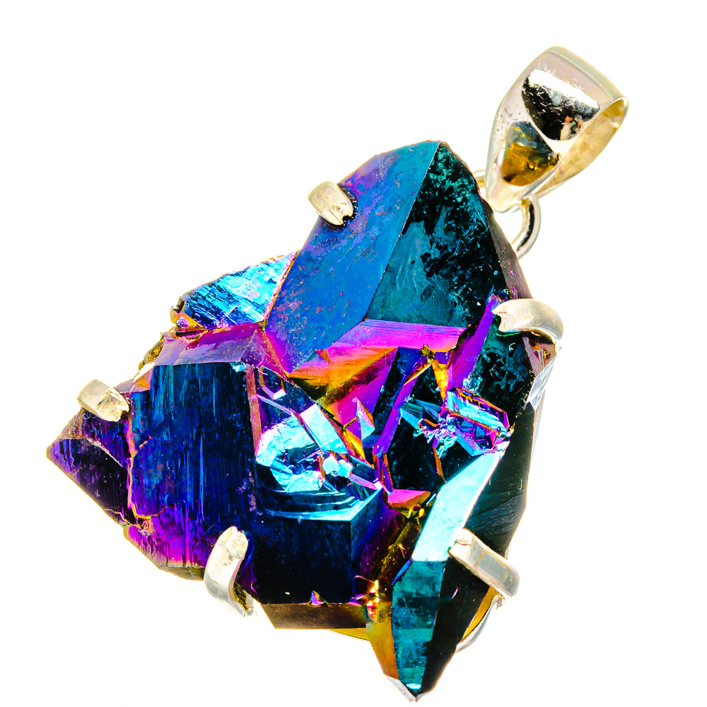 Titanium Sunshine Druzy Pendants handcrafted by Ana Silver Co - PD16748