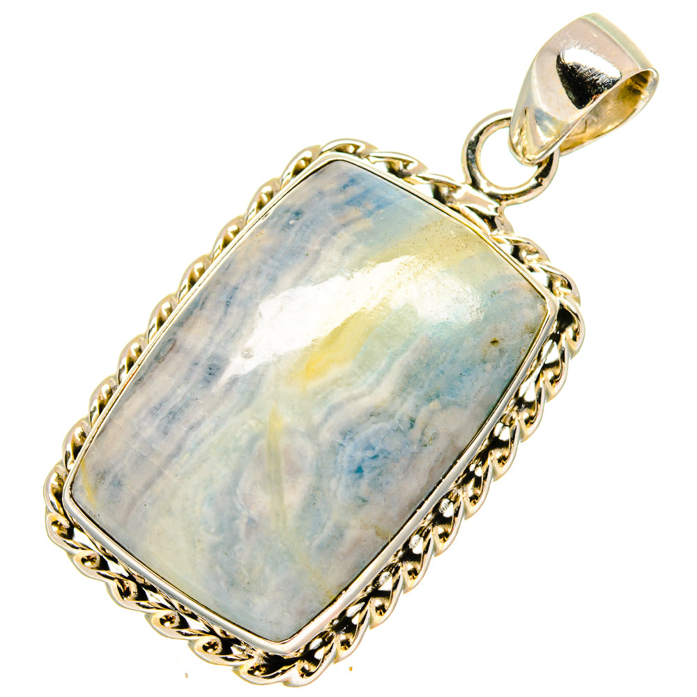 Blue Scheelite Pendants handcrafted by Ana Silver Co - PD16763