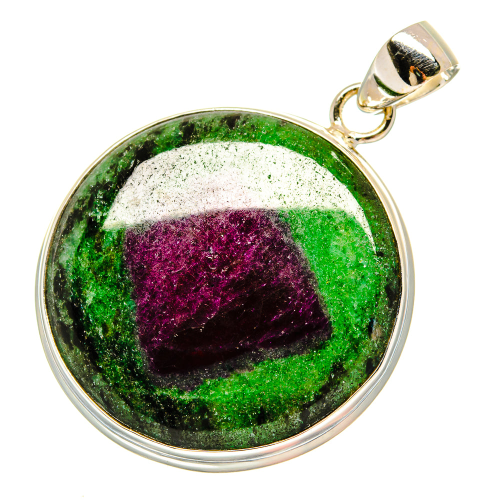 Ruby Zoisite Pendants handcrafted by Ana Silver Co - PD16783