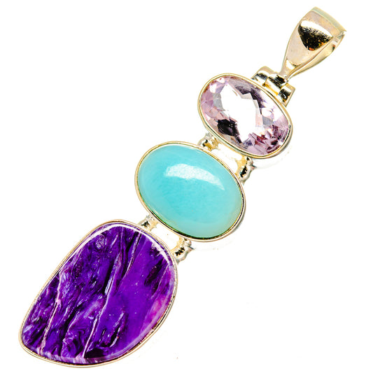 Charoite Pendants handcrafted by Ana Silver Co - PD16820