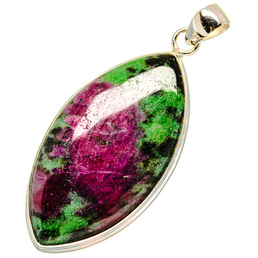 Ruby Zoisite Pendants handcrafted by Ana Silver Co - PD16823