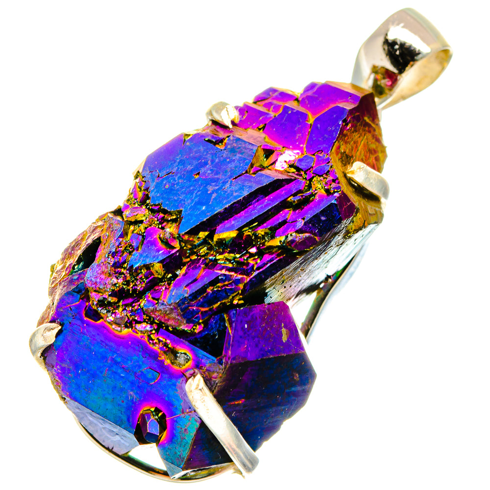 Titanium Sunshine Druzy Pendants handcrafted by Ana Silver Co - PD16824