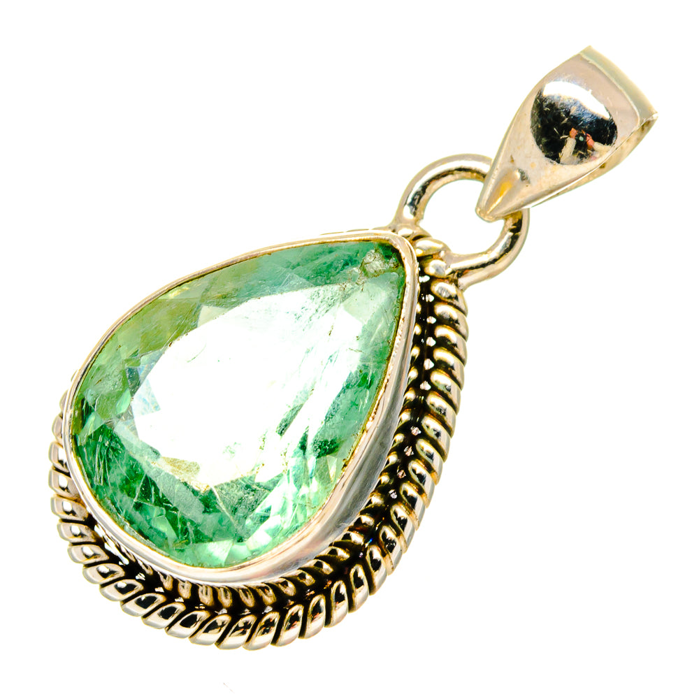 Green Fluorite Pendants handcrafted by Ana Silver Co - PD16849