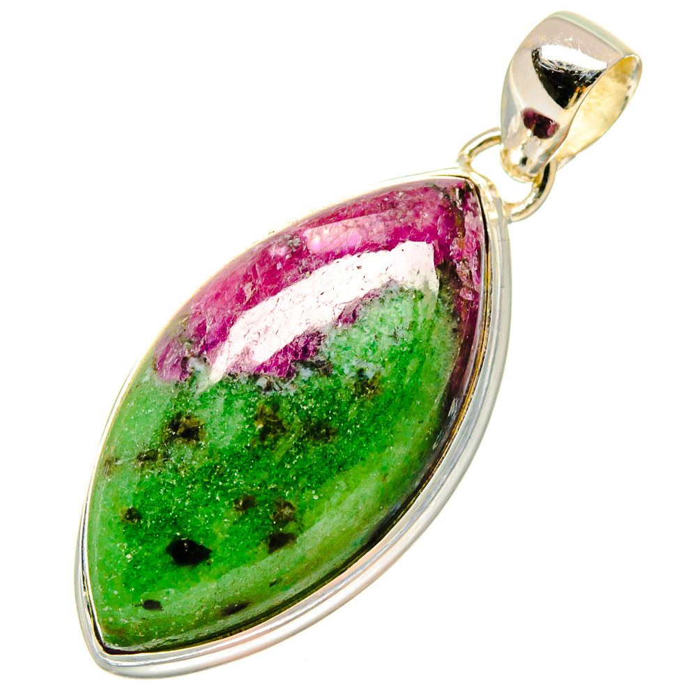 Ruby Zoisite Pendants handcrafted by Ana Silver Co - PD16854