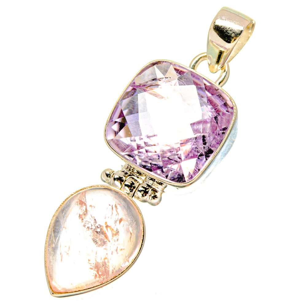 Rose Quartz Pendants handcrafted by Ana Silver Co - PD16863