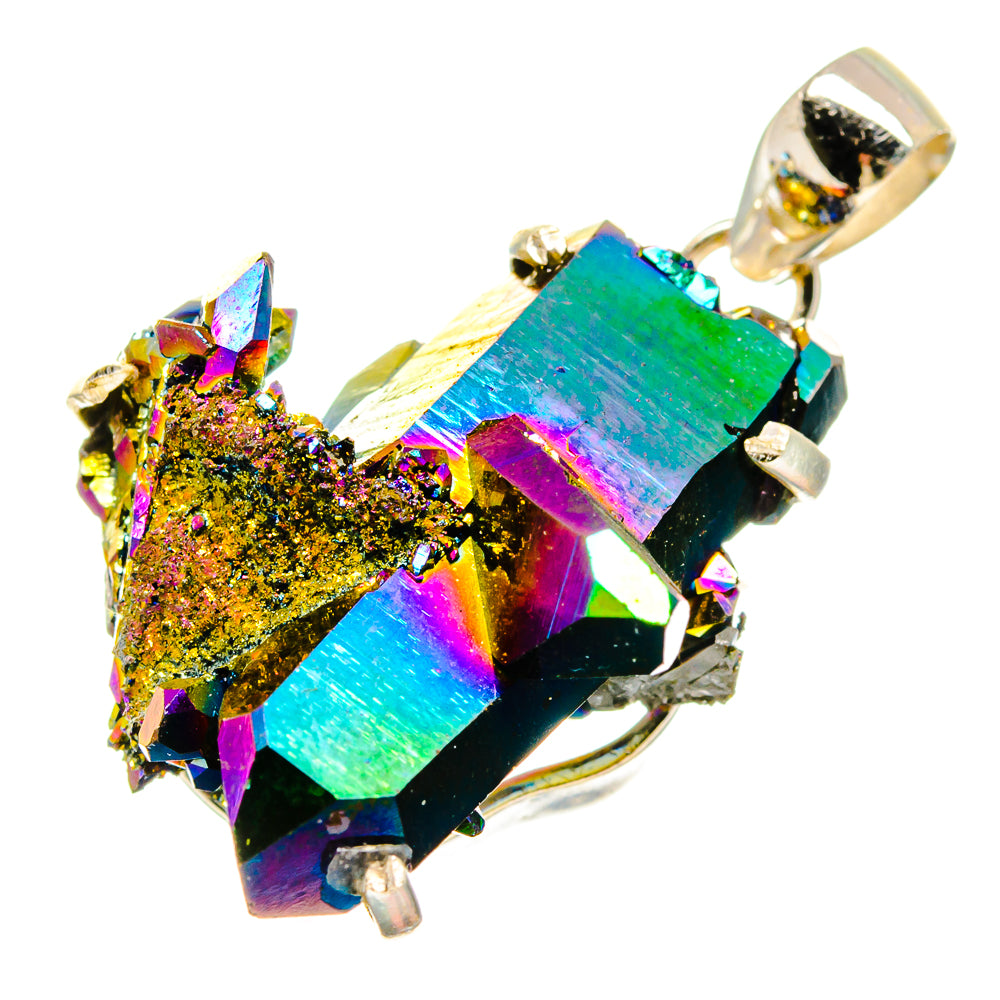 Titanium Sunshine Druzy Pendants handcrafted by Ana Silver Co - PD16887
