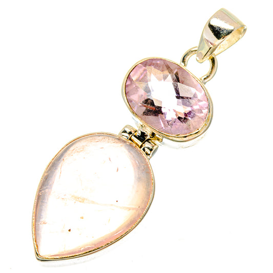 Rose Quartz Pendants handcrafted by Ana Silver Co - PD16930