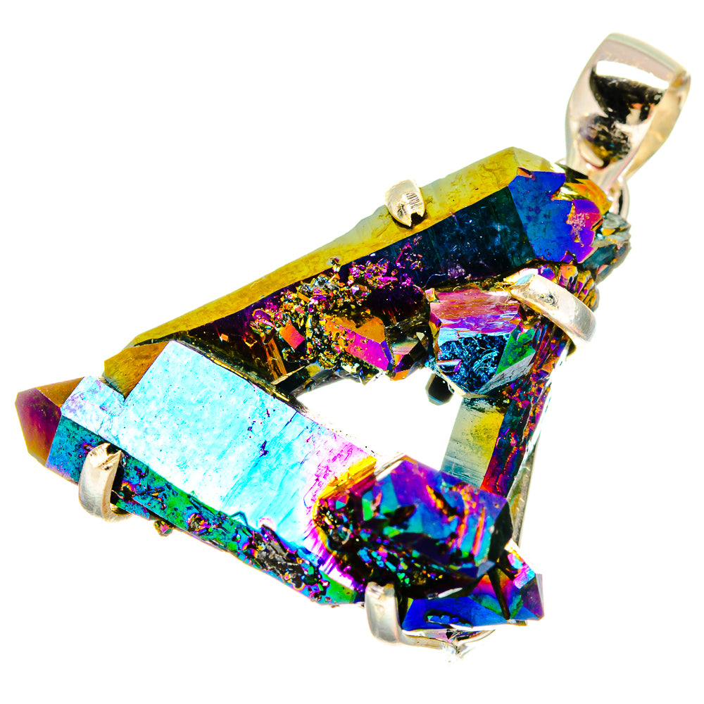 Titanium Sunshine Druzy Pendants handcrafted by Ana Silver Co - PD16948