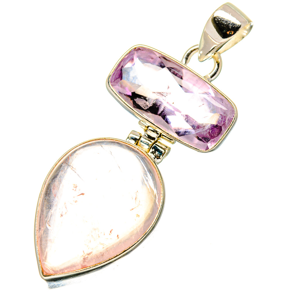 Rose Quartz Pendants handcrafted by Ana Silver Co - PD17000