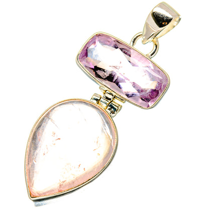 Rose Quartz Pendants handcrafted by Ana Silver Co - PD17000