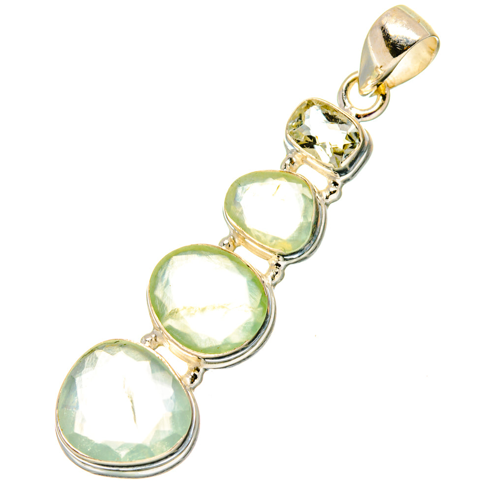 Prehnite Pendants handcrafted by Ana Silver Co - PD17034