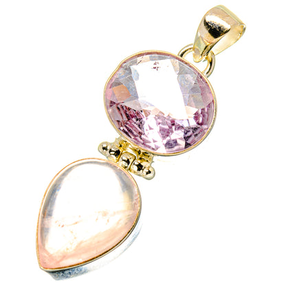 Rose Quartz Pendants handcrafted by Ana Silver Co - PD17038