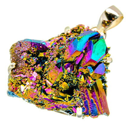 Titanium Sunshine Druzy Pendants handcrafted by Ana Silver Co - PD17051
