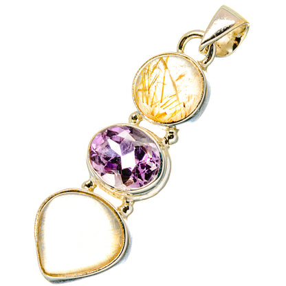 Rutilated Quartz Pendants handcrafted by Ana Silver Co - PD17080