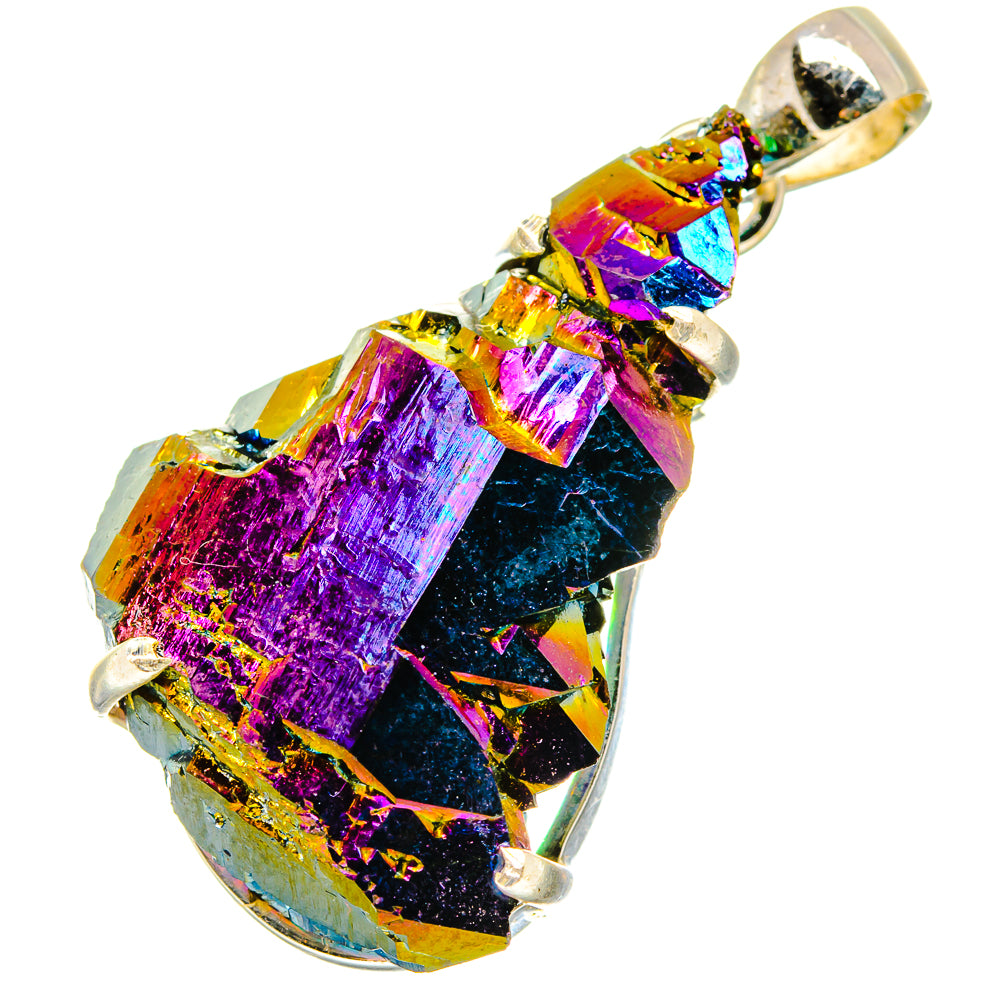 Titanium Sunshine Druzy Pendants handcrafted by Ana Silver Co - PD17085