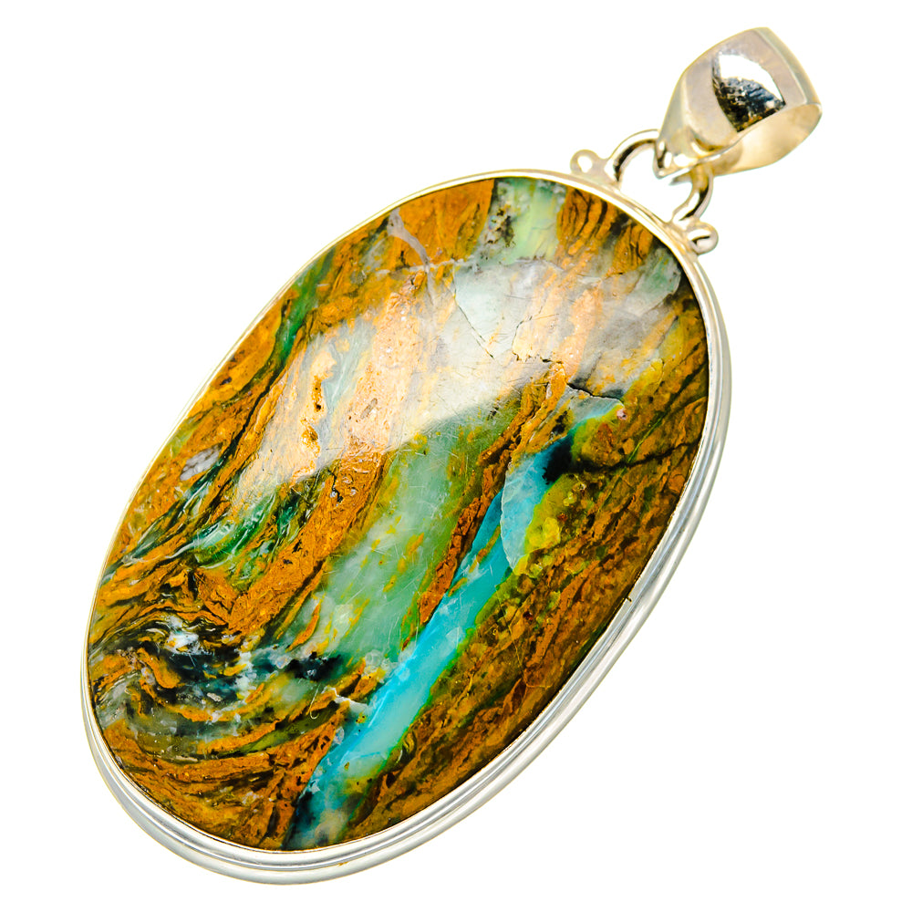 Peruvian Opal Pendants handcrafted by Ana Silver Co - PD17091