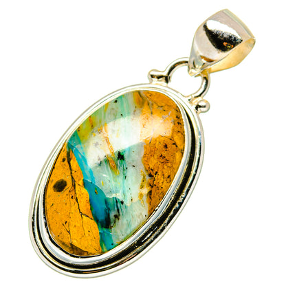 Peruvian Opal Pendants handcrafted by Ana Silver Co - PD17097