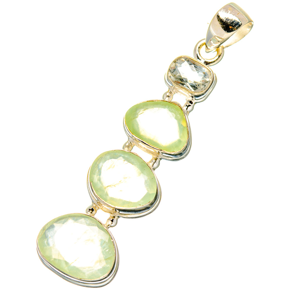 Prehnite Pendants handcrafted by Ana Silver Co - PD17099