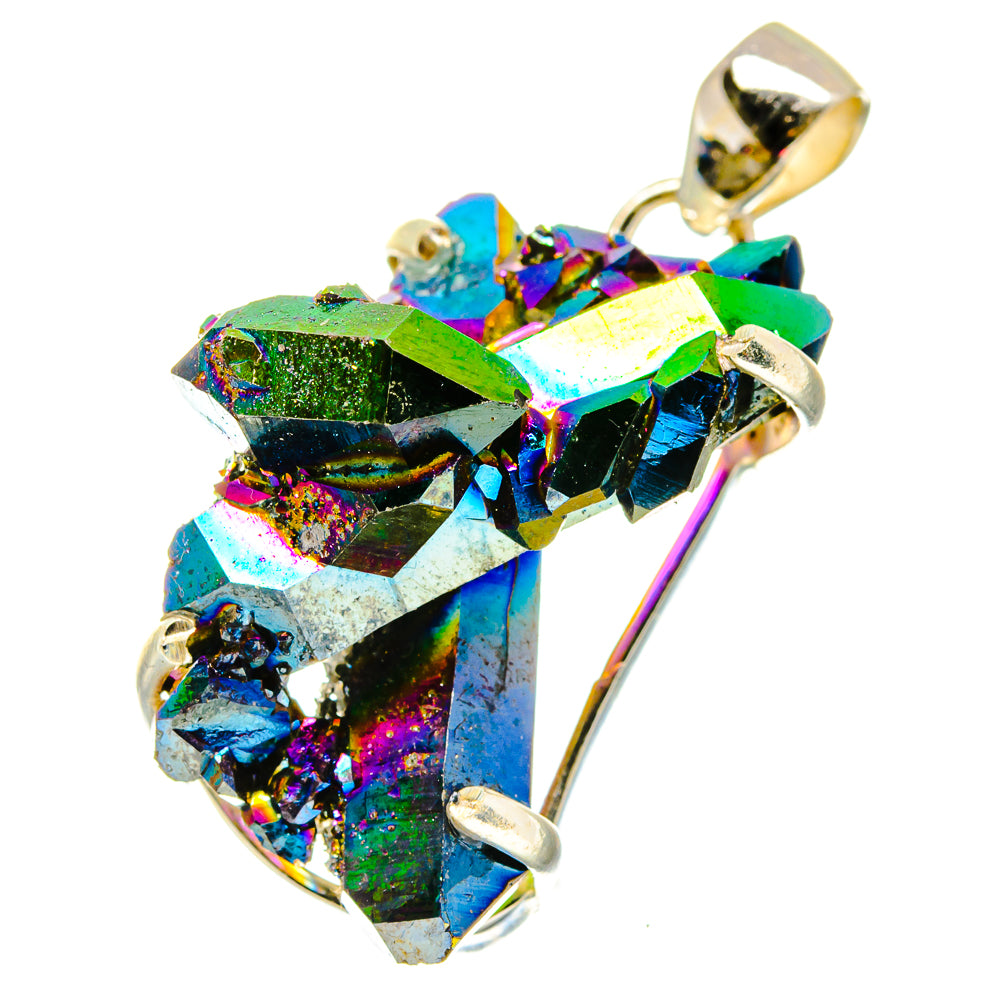 Titanium Sunshine Druzy Pendants handcrafted by Ana Silver Co - PD17110