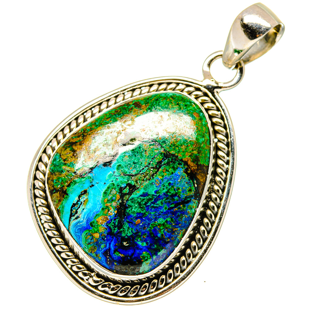 Azurite Malachite Pendants handcrafted by Ana Silver Co - PD17111
