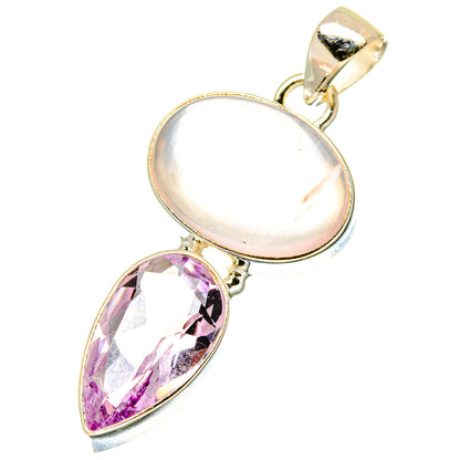 Rose Quartz Pendants handcrafted by Ana Silver Co - PD17126