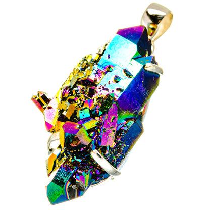 Titanium Sunshine Druzy Pendants handcrafted by Ana Silver Co - PD17134