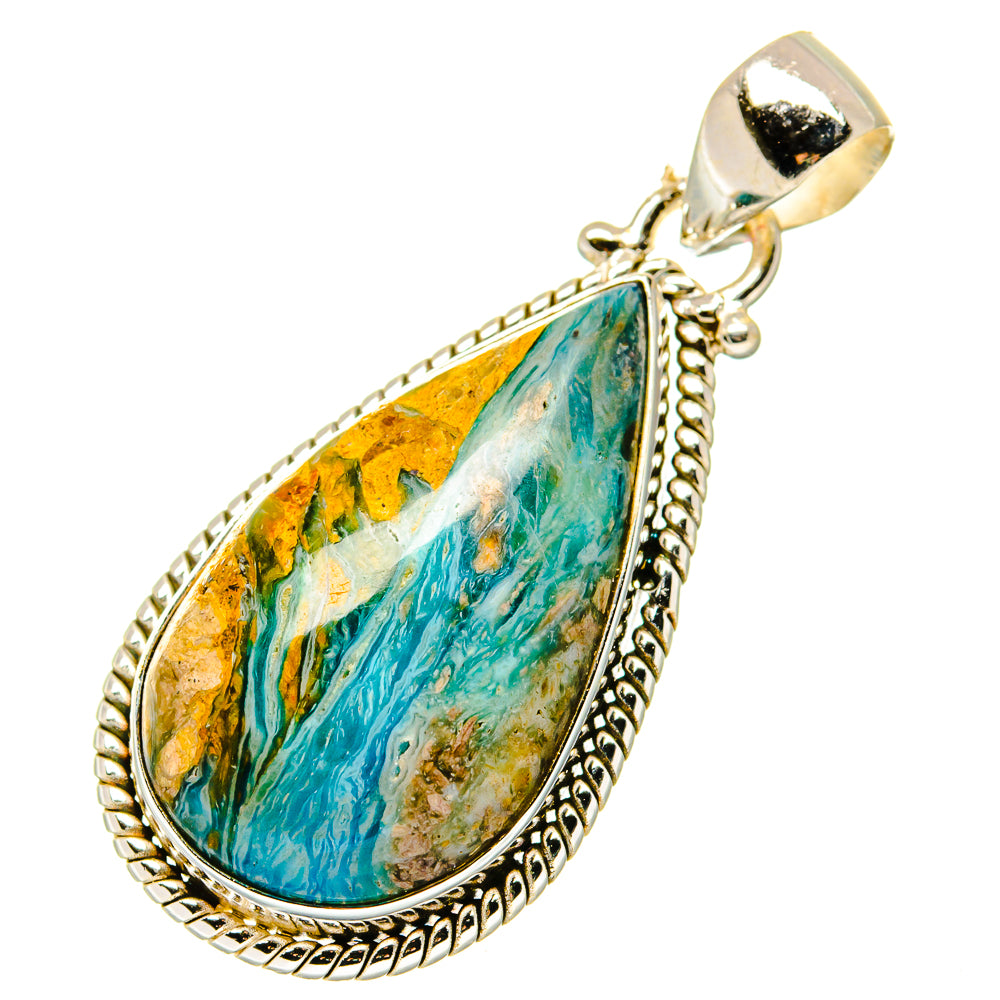 Peruvian Opal Pendants handcrafted by Ana Silver Co - PD17138