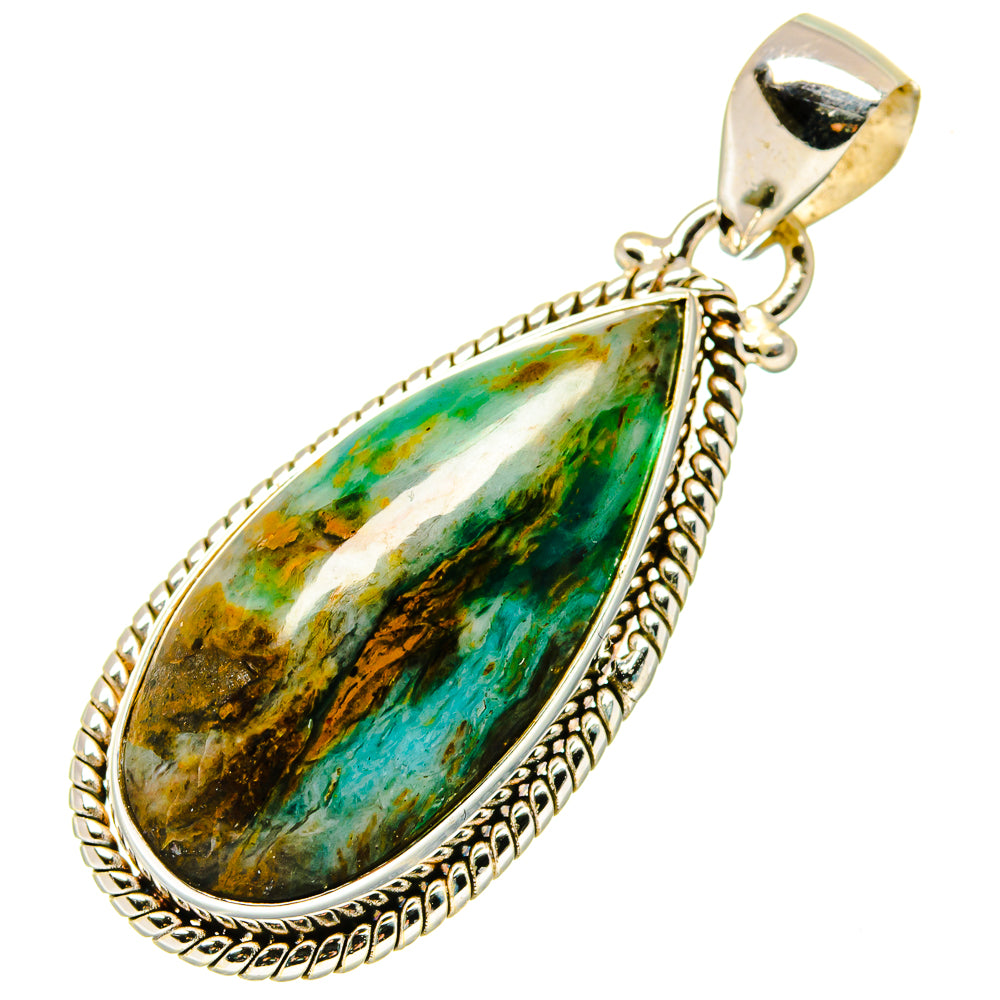 Peruvian Opal Pendants handcrafted by Ana Silver Co - PD17151