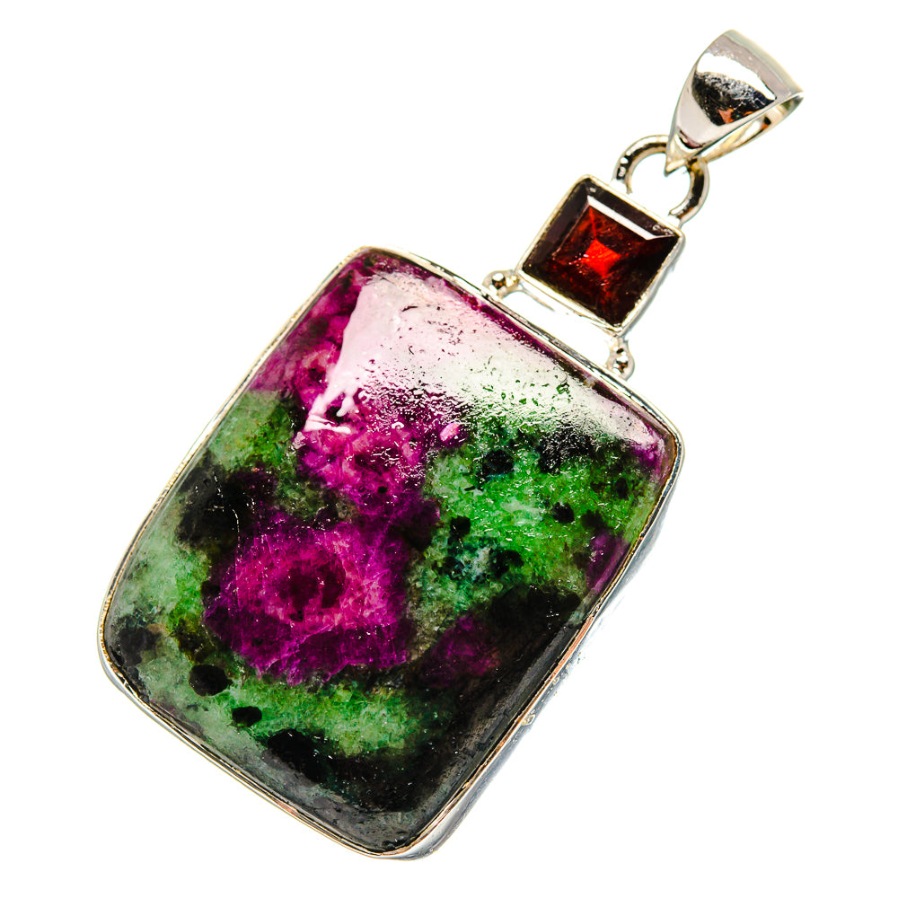 Ruby Zoisite Pendants handcrafted by Ana Silver Co - PD17181