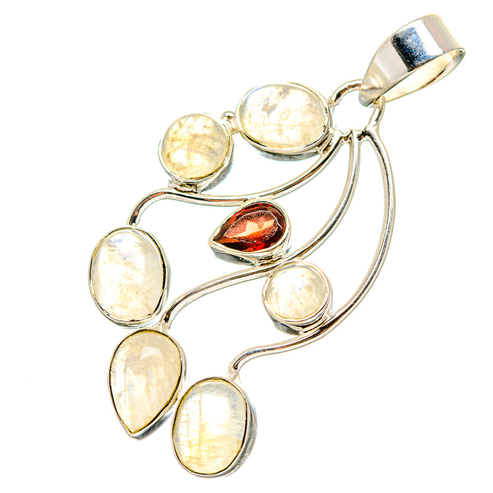 Rainbow Moonstone Pendants handcrafted by Ana Silver Co - PD17206