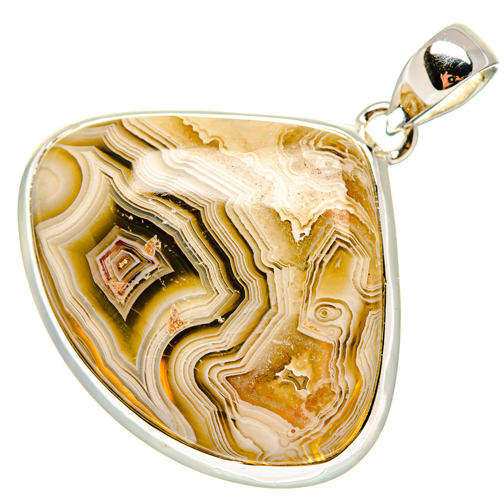 Laguna Lace Agate Pendants handcrafted by Ana Silver Co - PD17210