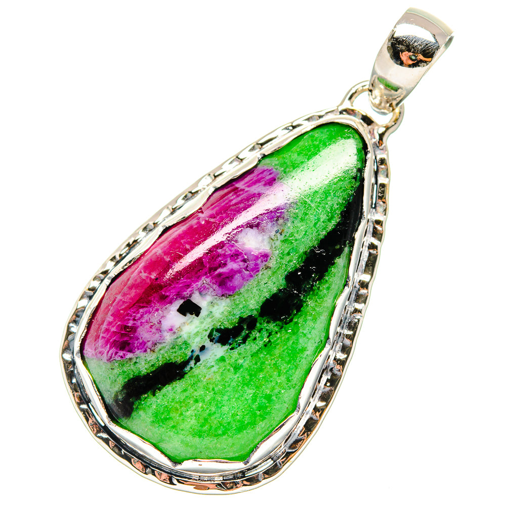 Ruby Zoisite Pendants handcrafted by Ana Silver Co - PD17216