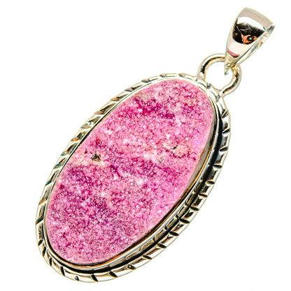 Cobalto Calcite Druzy Pendants handcrafted by Ana Silver Co - PD17230