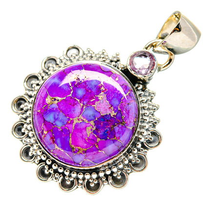 Purple Copper Composite Turquoise Pendants handcrafted by Ana Silver Co - PD17246