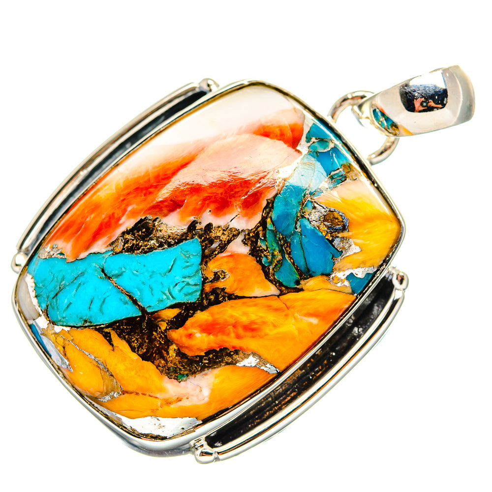 Spiny Oyster Turquoise Pendants handcrafted by Ana Silver Co - PD17253