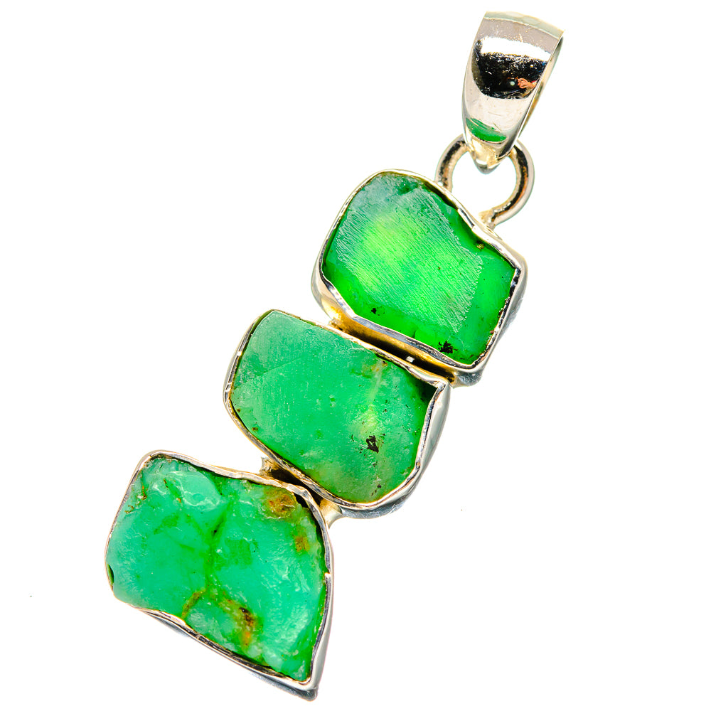 Chrysoprase Pendants handcrafted by Ana Silver Co - PD17268