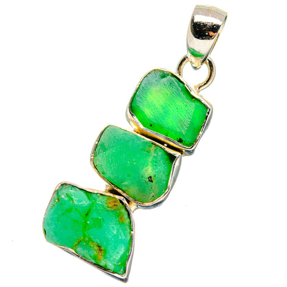 Chrysoprase Pendants handcrafted by Ana Silver Co - PD17268