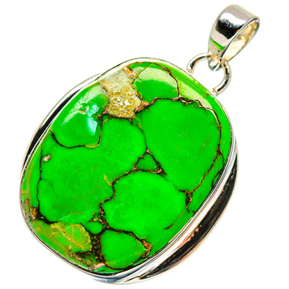 Green Copper Composite Turquoise Pendants handcrafted by Ana Silver Co - PD17274