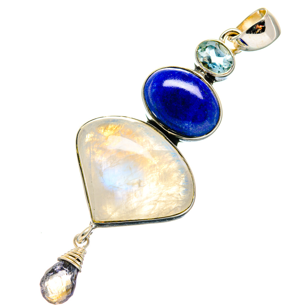 Rainbow Moonstone Pendants handcrafted by Ana Silver Co - PD17275