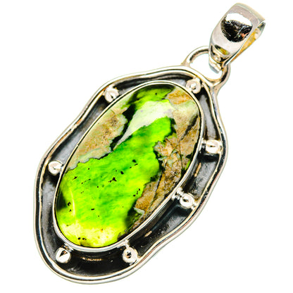 Australian Green Opal Pendants handcrafted by Ana Silver Co - PD17276