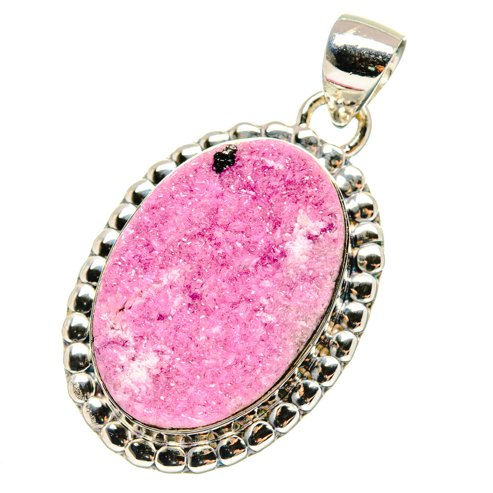Cobalto Calcite Druzy Pendants handcrafted by Ana Silver Co - PD17277
