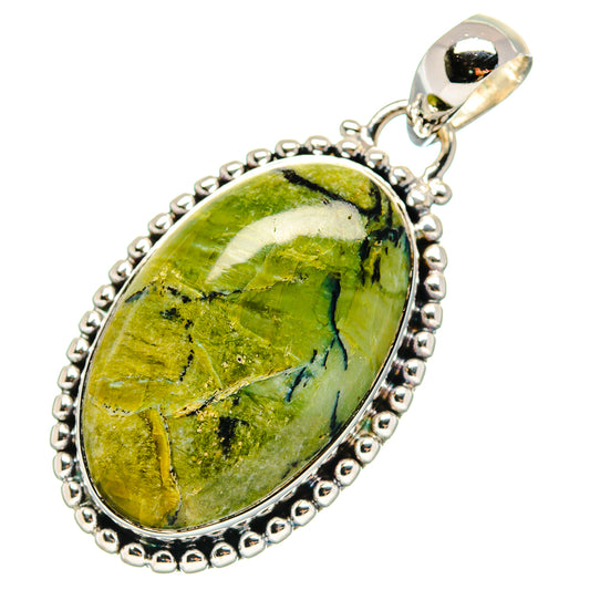 African Green Opal Pendants handcrafted by Ana Silver Co - PD17283