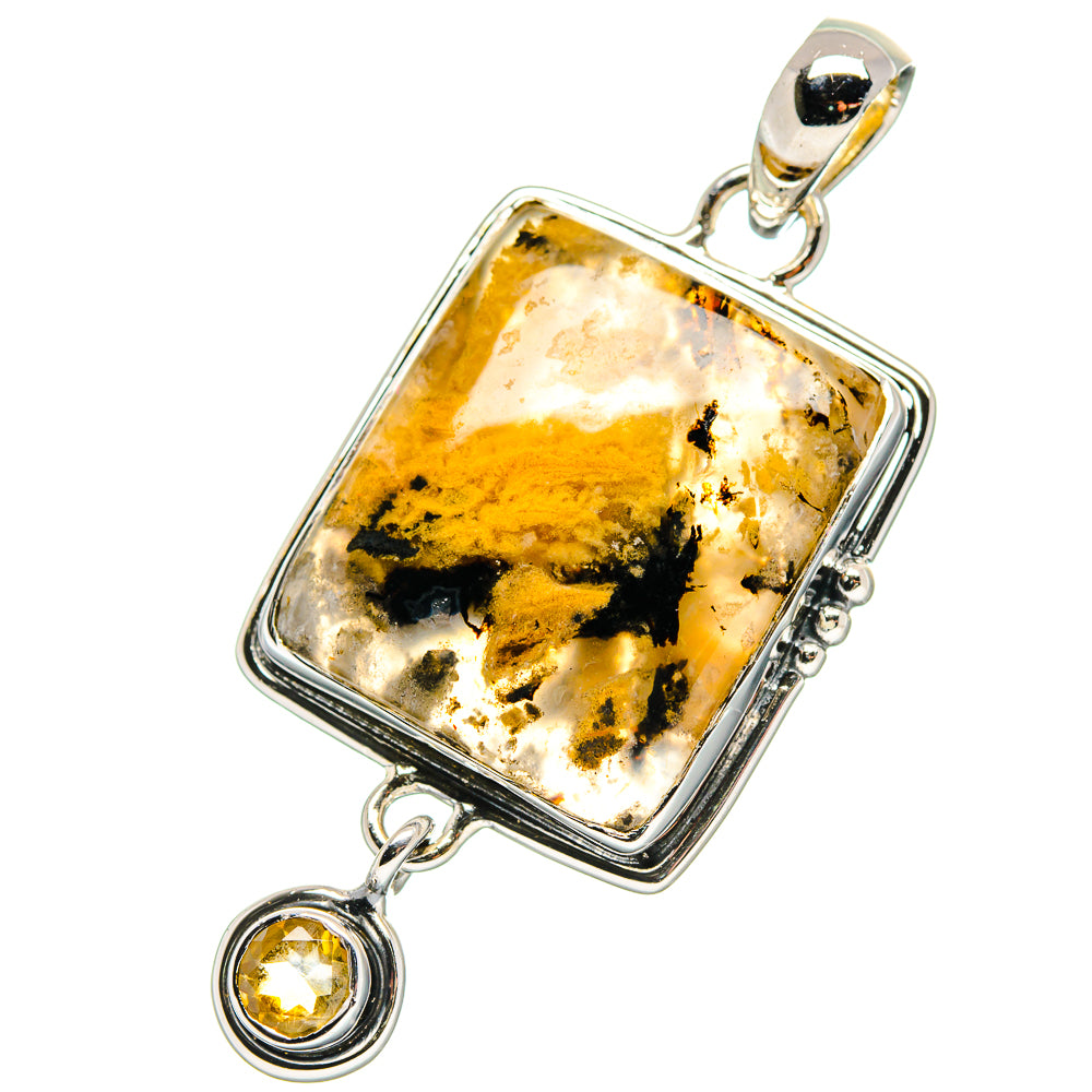 Plume Agate Pendants handcrafted by Ana Silver Co - PD17288