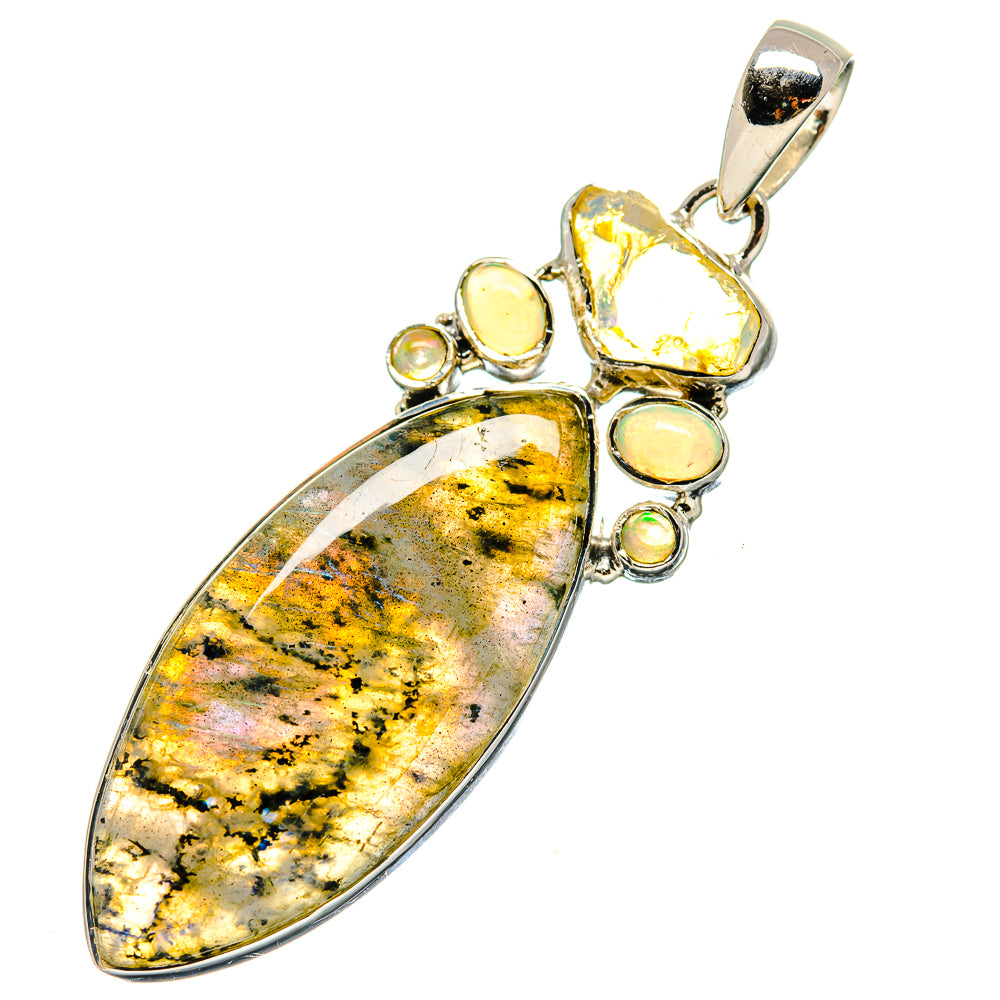Green Moss Agate Pendants handcrafted by Ana Silver Co - PD17299