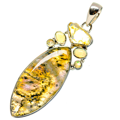 Green Moss Agate Pendants handcrafted by Ana Silver Co - PD17299