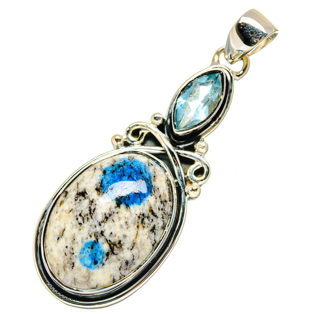 K2 Blue Azurite Pendants handcrafted by Ana Silver Co - PD17300