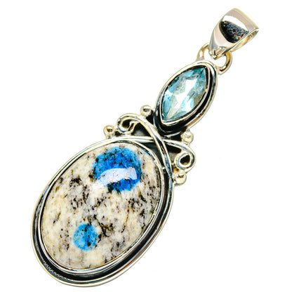 K2 Blue Azurite Pendants handcrafted by Ana Silver Co - PD17300
