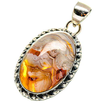 Laguna Lace Agate Pendants handcrafted by Ana Silver Co - PD17317